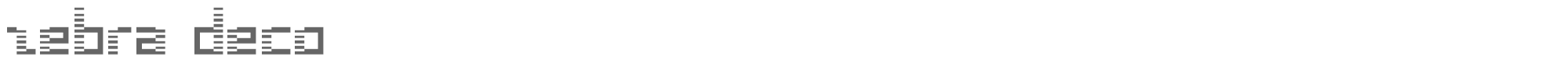 Sample characters Zebra Deco Font